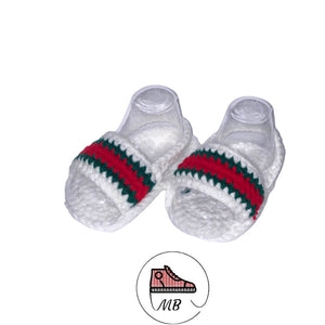 Baby Crochet MB - G Slide Green White - MumyBuddy