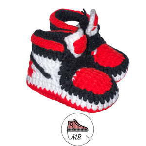 Baby Crochet MB-1 Alt Red & White" (0-12 Month's) - MumyBuddy