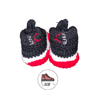 Knit Sneakers For Infants - Black And Red - MumyBuddy