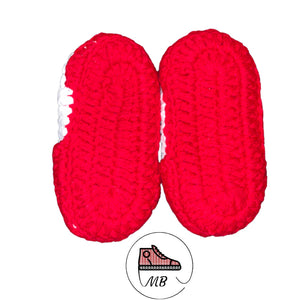 Knit Sneakers For Infants - Black And Red - MumyBuddy