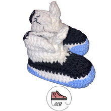 Knitted Shoes for Infants - Black and Light Blue - MumyBuddy