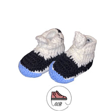 Knitted Shoes for Infants - Black and Light Blue - MumyBuddy