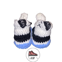 Knitted Shoes for Infants - Black and Light Blue - MumyBuddy