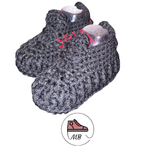 Knitted Shoes For Baby - Black And Red YZY By MumyBuddy Bred's - MumyBuddy