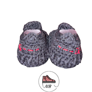 Knitted Shoes For Baby - Black And Red YZY By MumyBuddy Bred's - MumyBuddy