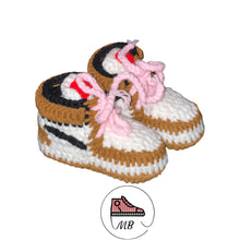 Crocheted Infant Sneakers -MB -1  0-12 Month’s Brown/Pink - MumyBuddy