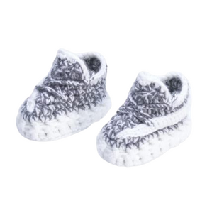 Knitted Shoes For Baby - White/Grey YZY By MumyBuddy - MumyBuddy