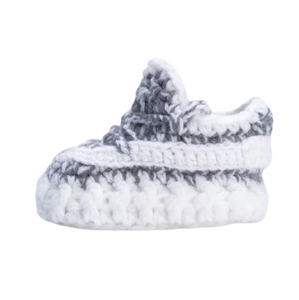 Knitted Shoes For Baby - White/Grey YZY By MumyBuddy - MumyBuddy