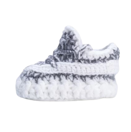 Knitted Shoes For Baby - White/Grey YZY By MumyBuddy - MumyBuddy